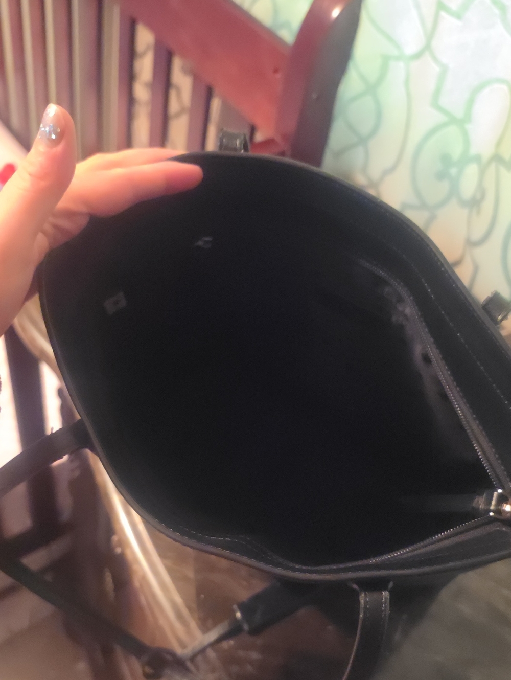 kate spade Black Smooth Leather Tote with Tassel - Picture 6 of 6